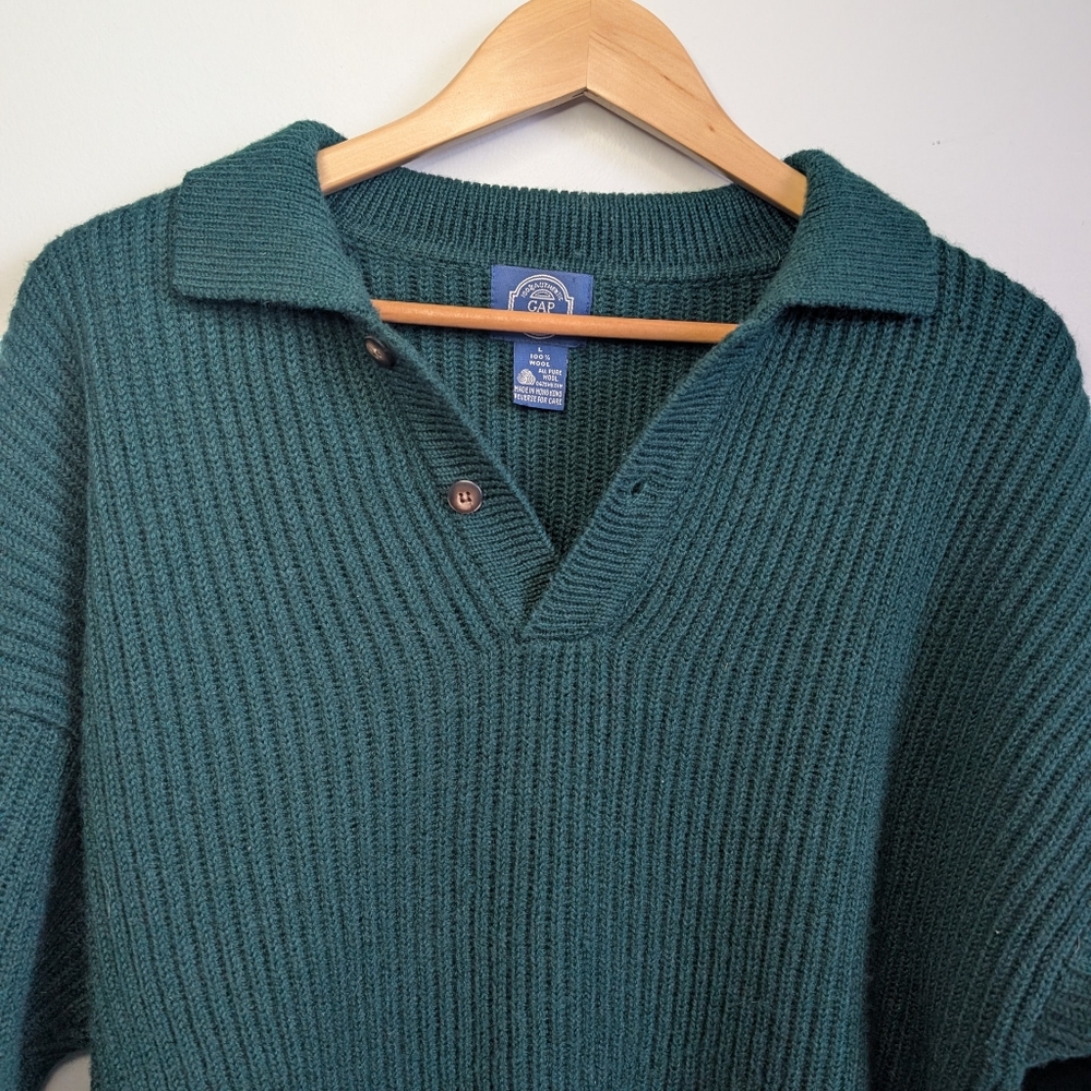 GAP Teal Ribbed Men's Sweater